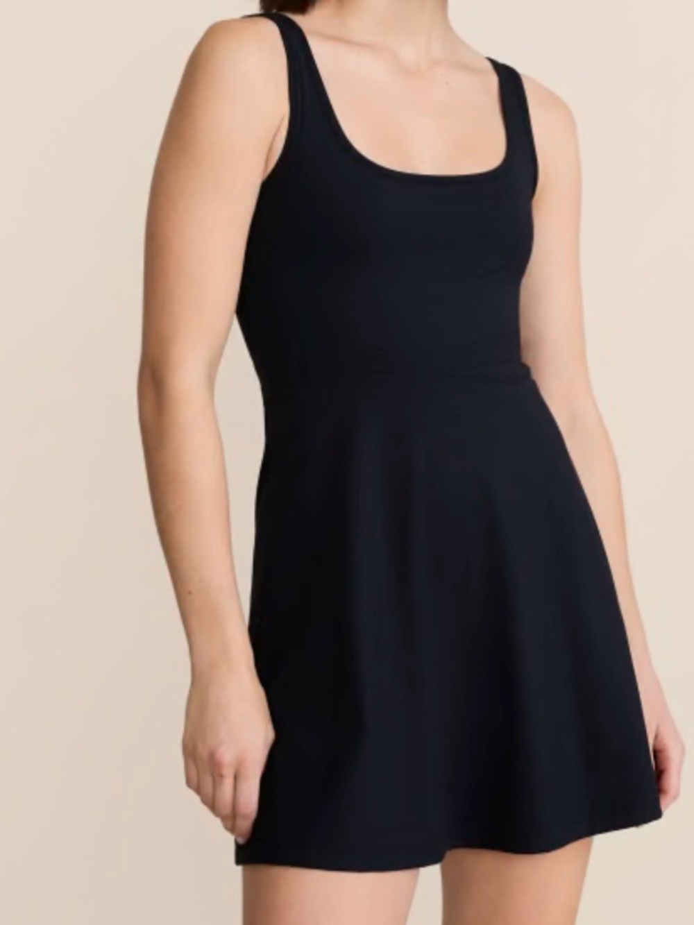 LOFT Black Scoop Neck Sleeveless Mini skort - Women